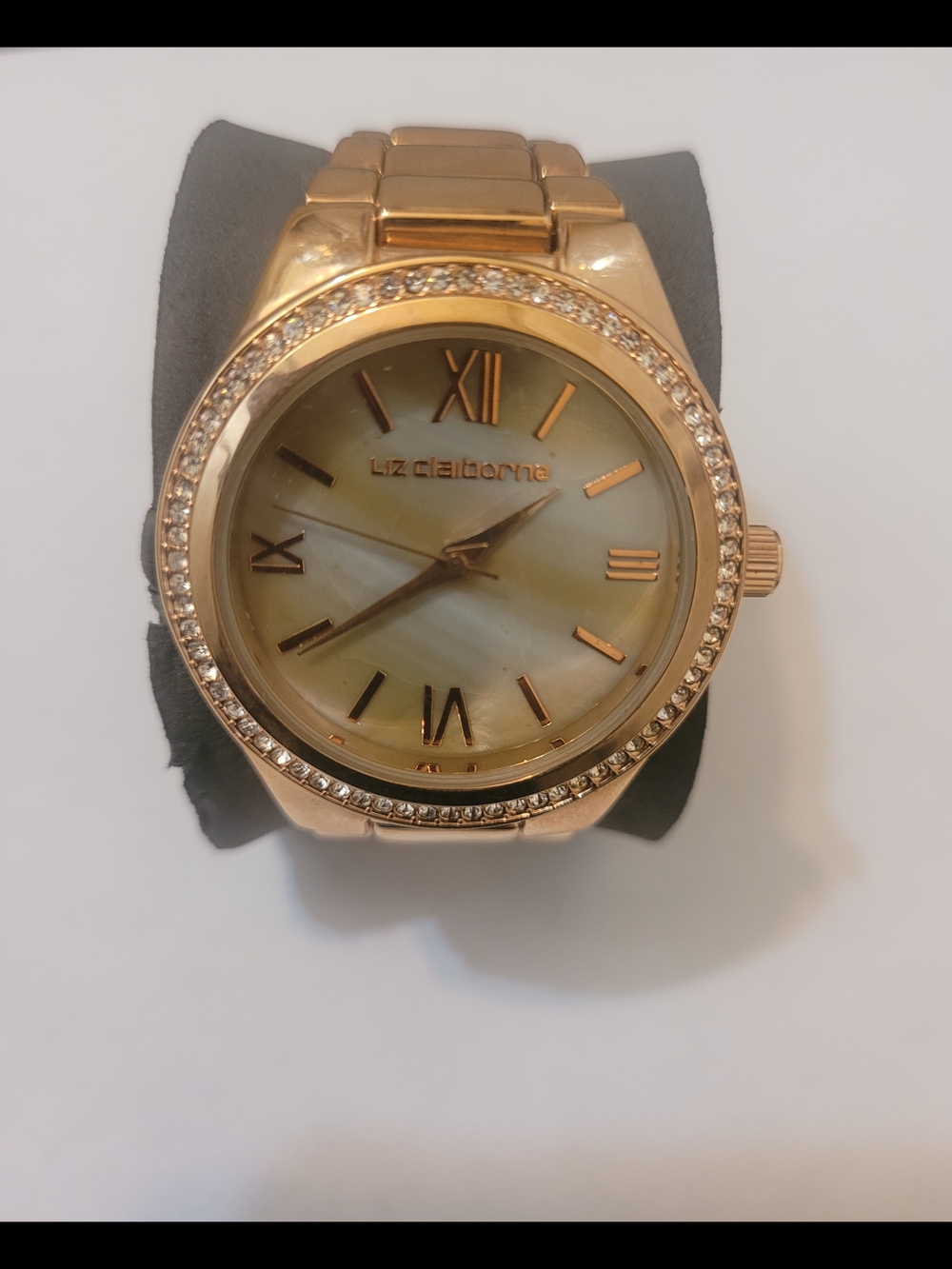 Liz Claiborne Rose Gold-tone Watch with Mother-of-Pearl Dial